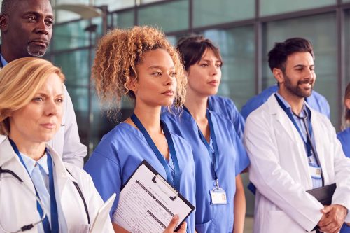 team adapting global healthcare shift