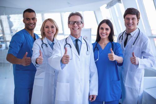 happy healthcare providers because of successful remote medical billing